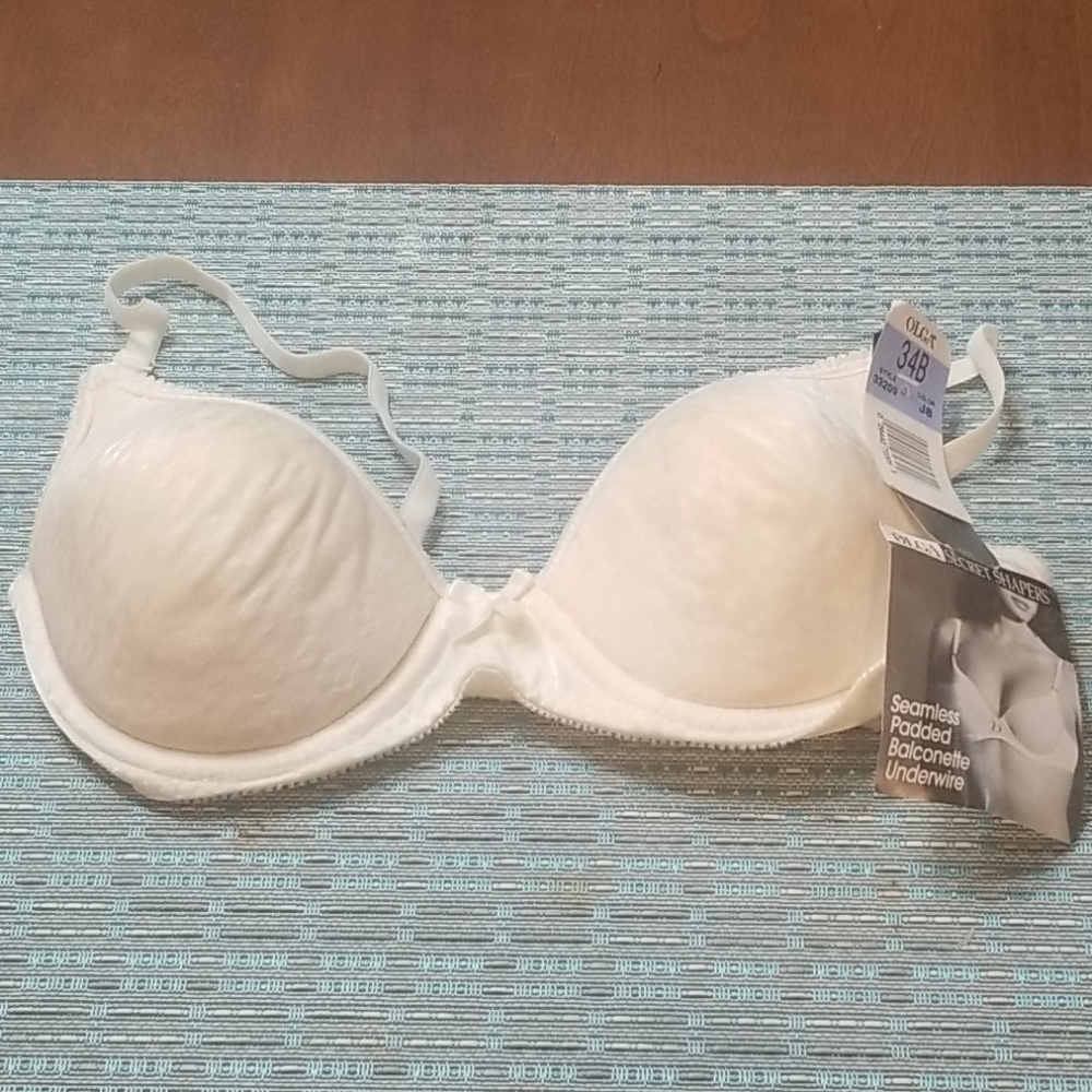 OLGA ivory seamless padded underwire bra 34b